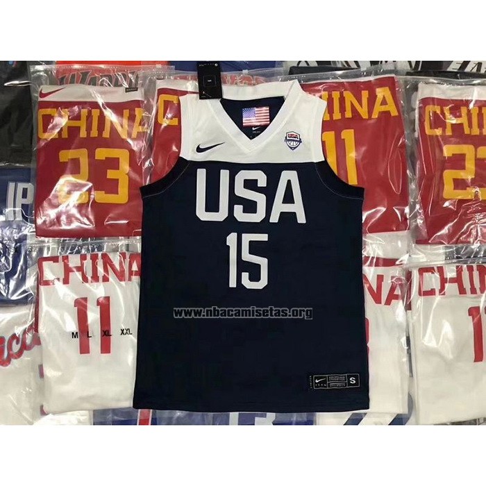 Camiseta USA Kemba Walker 2019 FIBA Basketball World Cup Azul